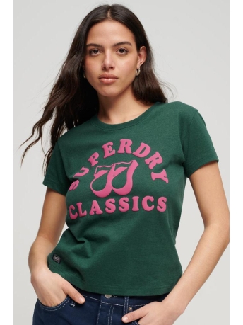 Superdry T-shirt ARCHIVE NEON GRAPHIC T SHIRT W1011236A BENGREEN MARL