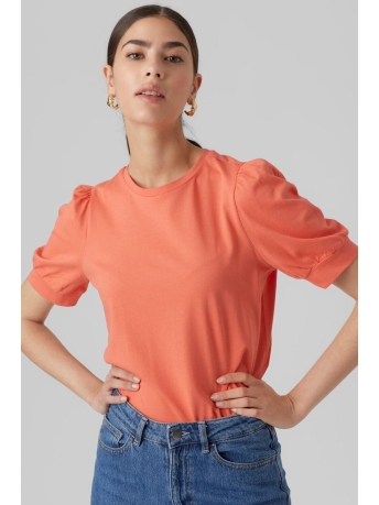 Vero Moda T-shirt VMKERRY 2/4 O-NECK TOP VMA NOOS 10275520 Georgia Peach