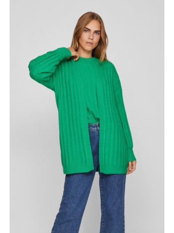 Vila Vest VITYCIA L/S OPEN KNIT CARDIGAN/SU 14088096 BRIGHT GREEN/MELANGE