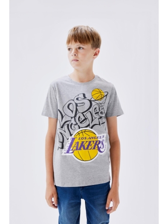 Name It T-shirt NKMJAC NBA SS TOP NOOS OUS 13219303 GREY MELANGE Grey Melange