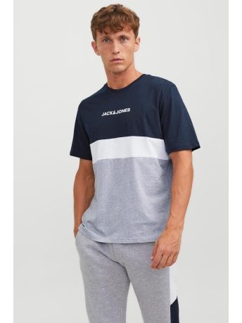 Jack & Jones T-shirt JJEREID BLOCKING TEE SS NOOS 12233961 Navy Blazer