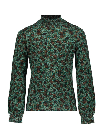 Geisha Girls Blouse TOP MET PAISLEY PRINT 32586K 60 515 emerald/camel