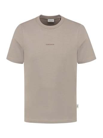 Purewhite T-shirt T SHIRT WITH LOGO ON BACK 23030107 53 TAUPE