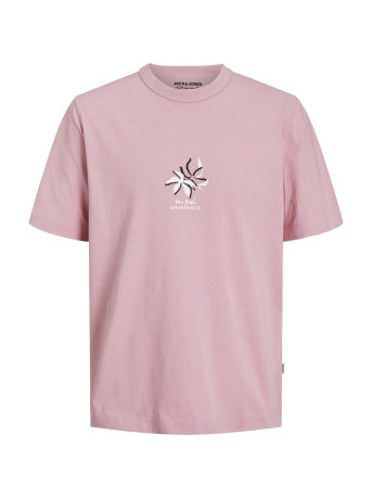 Jack & Jones T-shirt JOREASTER ACTIVITY TEE SS CREW NECK 12251966 Pink Nectar/FLOWER