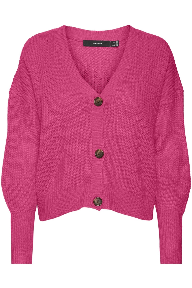 VMLEA LS V-NECK CUFF CARDIGAN NOOS 10273853 FUCHSIA PURPLE
