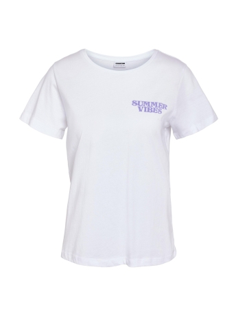 Noisy may T-shirt NMSUN NATE S/S T-SHIRT JRS FWD 27030257 Bright White/SUMMER VIBES