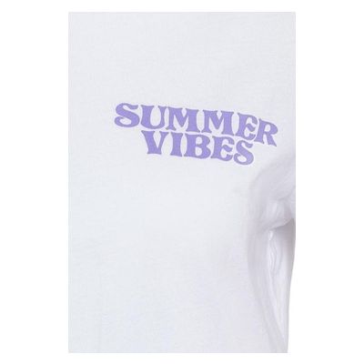 NMSUN NATE S/S T-SHIRT JRS FWD 27030257 Bright White/SUMMER VIBES