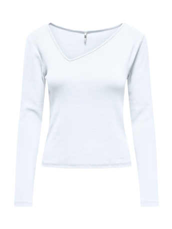 Jacqueline de Yong T-shirt JDYGIA ASYMETRICAL LS TOP JRS EXP 15323135 Bright White
