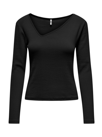 Jacqueline de Yong T-shirt JDYGIA ASYMETRICAL LS TOP JRS EXP 15323135 Black