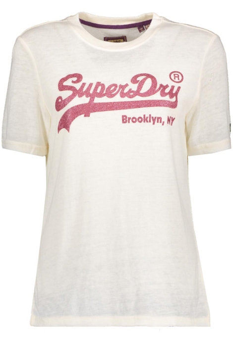 embellished vl t shirt w1011246a superdry t-shirt 8ml desert bone off white