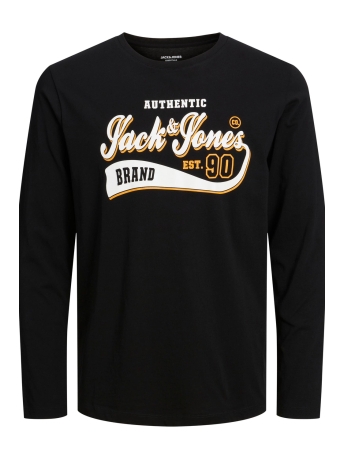 Jack & Jones Junior T-shirt JJELOGO TEE LS NECK 2 COL 23/24 NOO 12237371 BLACK
