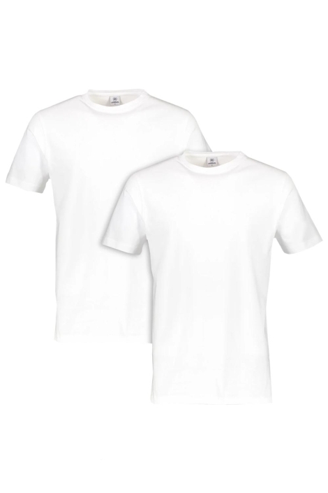 Lerros witte heren t-shirt | Vooraanzicht