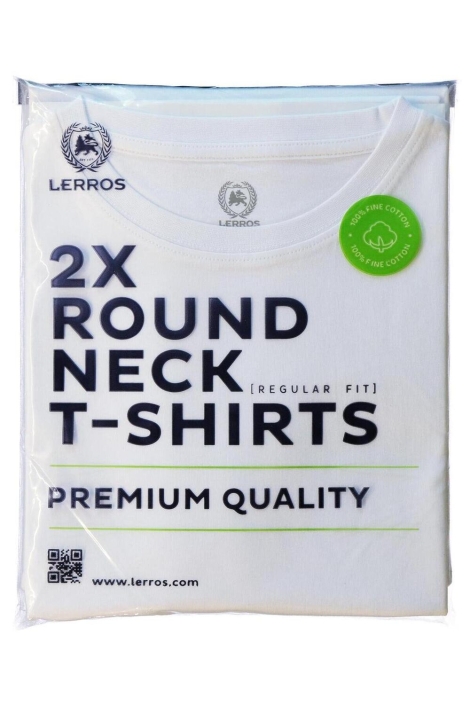 Lerros witte heren t-shirt | Verpakking