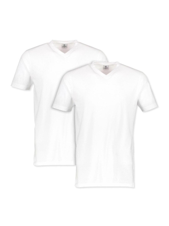 Lerros T-shirt DOPPELPACK T SHIRT V NECK 2003115 100