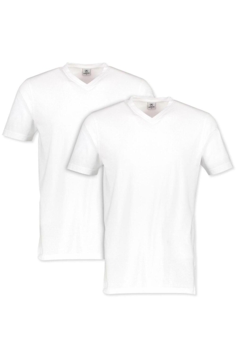 Lerros witte heren t-shirt | Vooraanzicht