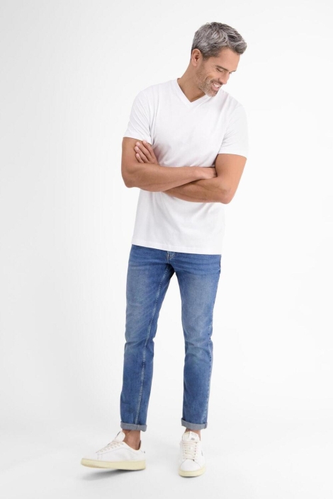 Lerros witte heren t-shirt | Model