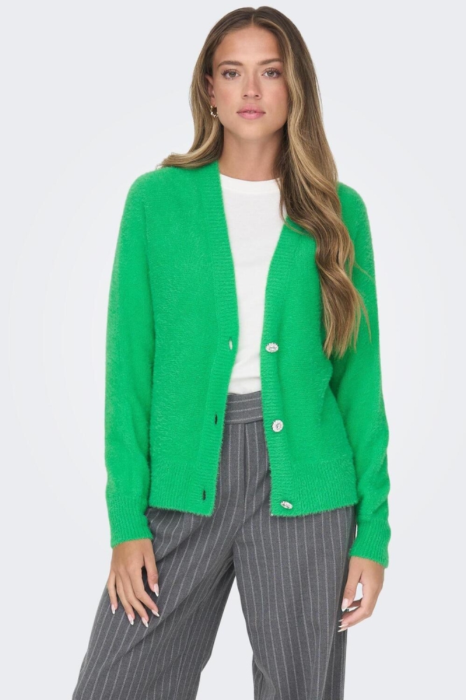 ONLELLA PIUMO LS CARDIGAN CC KNT 15259564 ISLAND GREEN