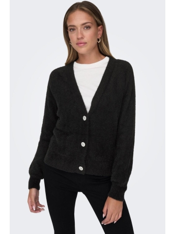 Only Vest ONLELLA PIUMO LS CARDIGAN CC KNT 15259564 BLACK
