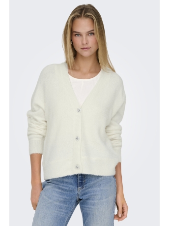 Only Vest ONLELLA PIUMO LS CARDIGAN CC KNT 15259564 CLOUD DANCER