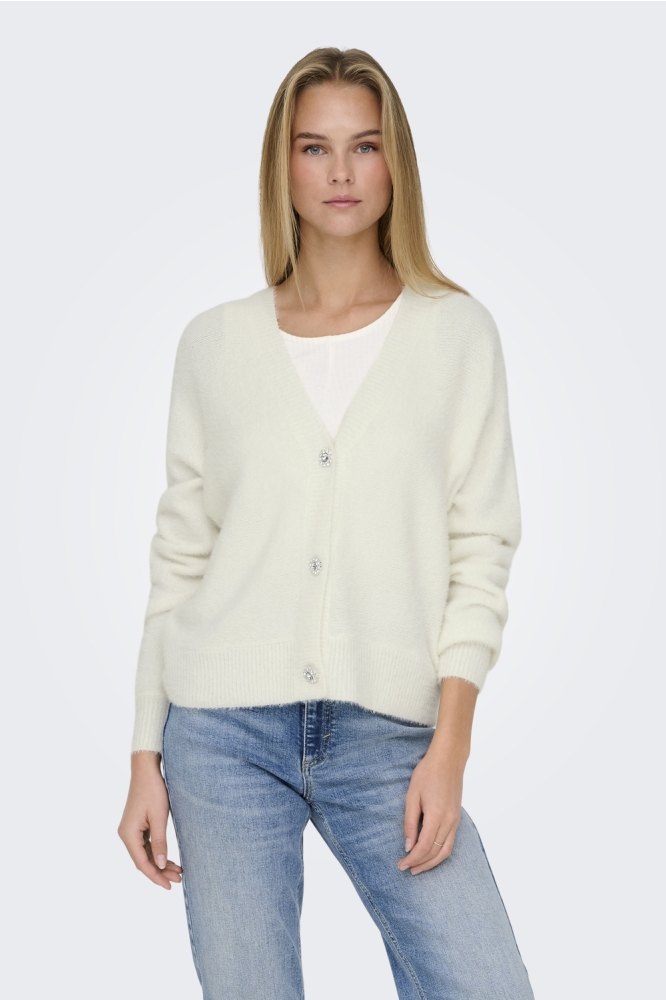 Only witte dames vest | Model vooraanzicht