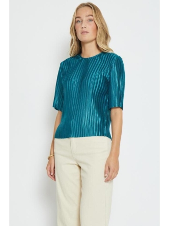 Peppercorn T-shirt PATRICIA HALF SLEEVE PLISSE BLOUSE PC7379 2114 OCEAN DEPTHS