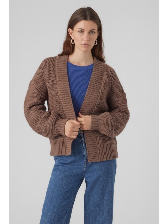 Vero Moda Vest VMMIRANDA LS OPEN CARDIGAN GA 10293760 Brown Lentil