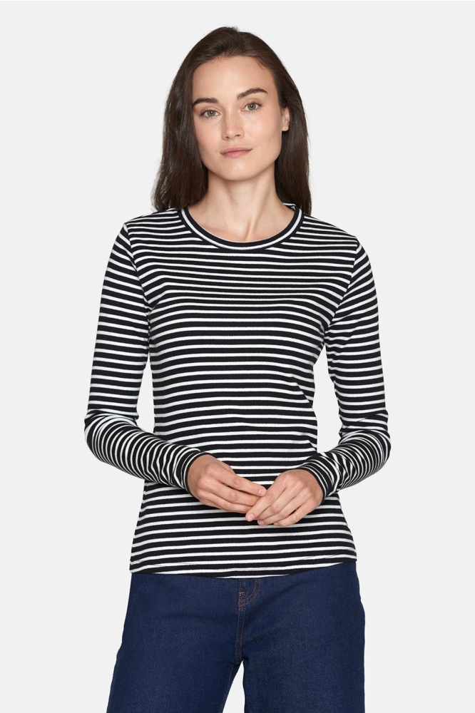 EIKE LS STR 16453 BLACK/CREAM