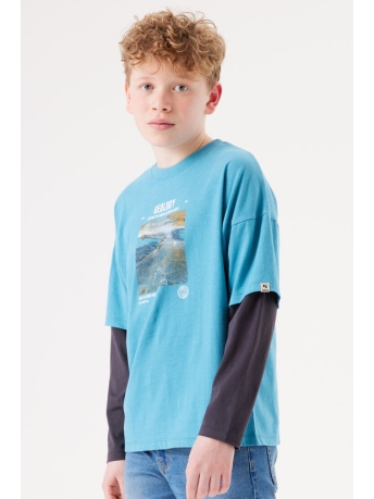 Garcia Kids T-shirt LONG SLEEVE G33404 2794 MINERAL BLUE