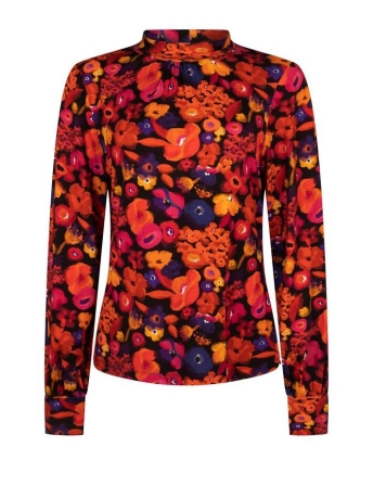 Juffrouw Jansen T-shirt HANNA W23 VAF111 TOP PRINT 000036 MULTI ORANGE