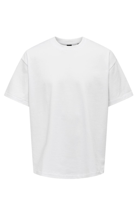 Only & Sons witte heren t-shirt | Vooraanzicht