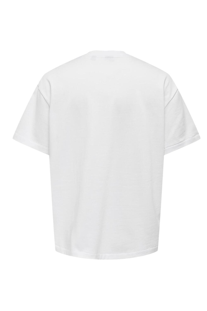 Only & Sons witte heren t-shirt | Achteraanzicht