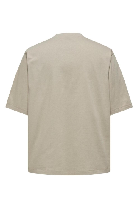 Only & Sons beige heren t-shirt | Achteraanzicht