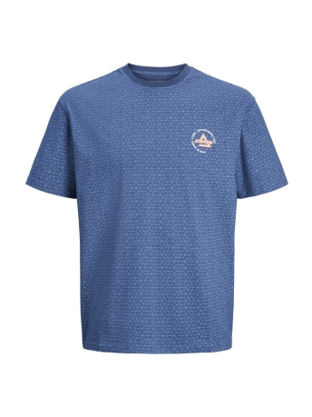 Jack & Jones T-shirt JCOAOP CHESTPRINT TEE SS CREW NECK 12257939 ENSIGN BLUE