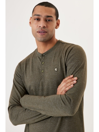 Garcia T-shirt HENLEY LONGSLEEVE J31010 1195-DARK GREEN