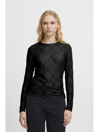 Ichi T-shirt IHJOURNEE LS 20120116 194008 BLACK