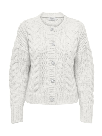 Only Vest ONLLOLA LS O-NECK CARDIGAN CC KNT 15294545 Cloud Dancer