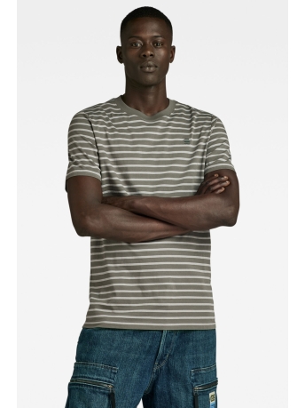 G-Star RAW T-shirt STRIPE SLIM R T D24445 C339 G384 gs grey/grey alloy stripe