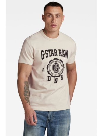 G-Star RAW T-shirt COLLEGIC R T D24447 D593 Whitebait