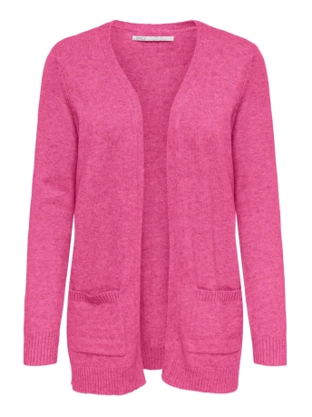 Only Vest ONLLESLY L/S OPEN CARDIGAN KNT NOOS 15174274 Carmine Rose