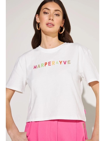 Harper & Yve T-shirt HARPER SS SS24D301 CREAM WHITE
