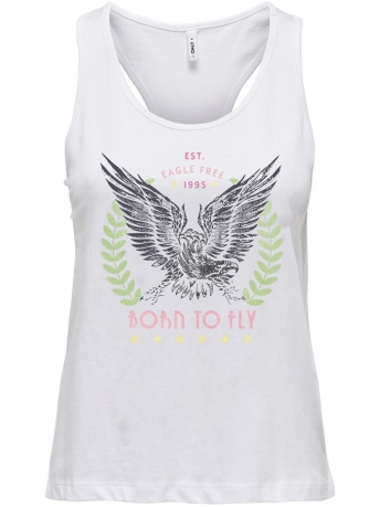 Only Top ONLHENNY LIFE REG S/L TANK TOP BOX 15327669 BRIGHT WHITE/EAGLE