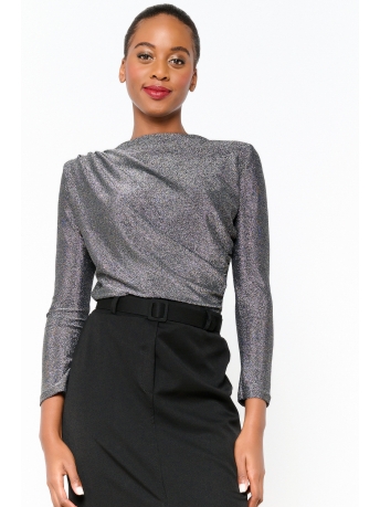 LolaLiza T-shirt T DRAPPED 2C 02400282 1059 Silver
