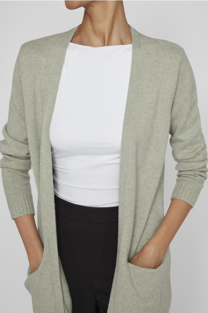 VIRIL OPEN L/S KNIT CARDIGAN - NOOS 14044041 OIL GREEN