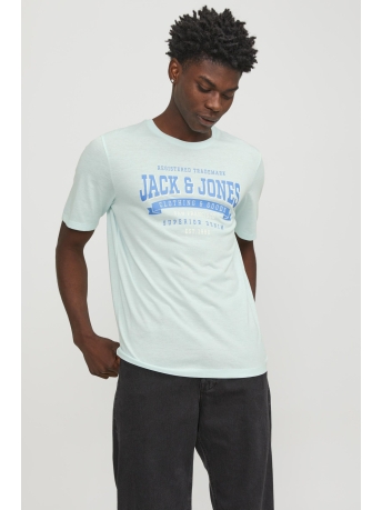Jack & Jones T-shirt JJELOGO TEE SS O-NECK 2 COL SS24 SN 12246690 Soothing Sea/Melange