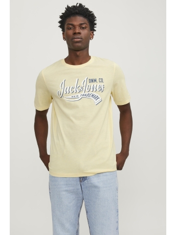 Jack & Jones T-shirt JJELOGO TEE SS O-NECK 2 COL SS24 SN 12246690 French Vanilla/Melange