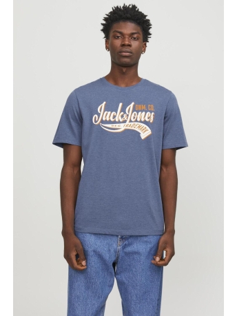 Jack & Jones T-shirt JJELOGO TEE SS O-NECK 2 COL SS24 SN 12246690 Ensign Blue/Melange