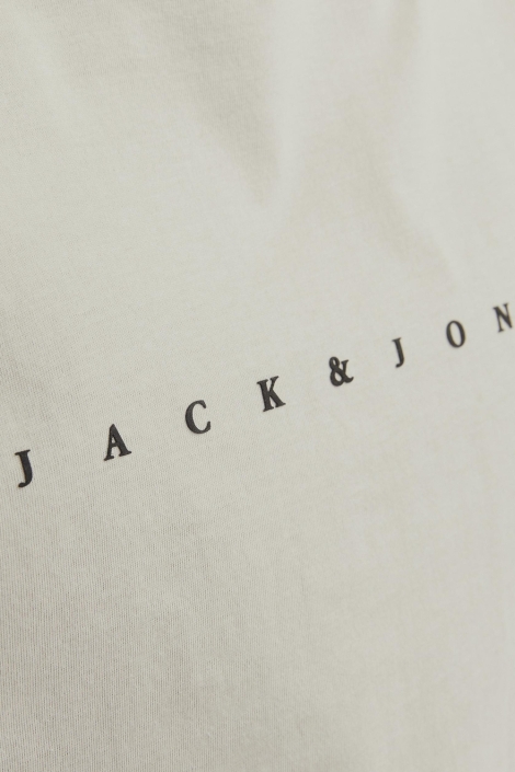 Jack & Jones beige heren t-shirt | Close up