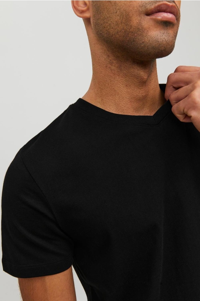 Jack & Jones zwarte heren t-shirt | Close up