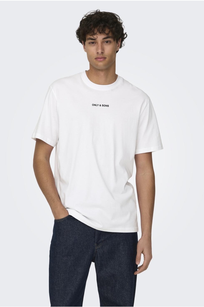 ONSLEVI LIFE REG TEXT SS TEE NOOS 22028147 Bright White
