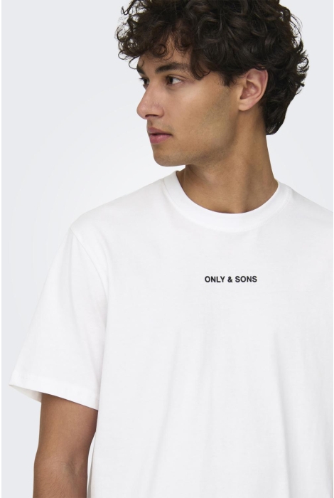 Only & Sons onslevi life reg text ss tee noos